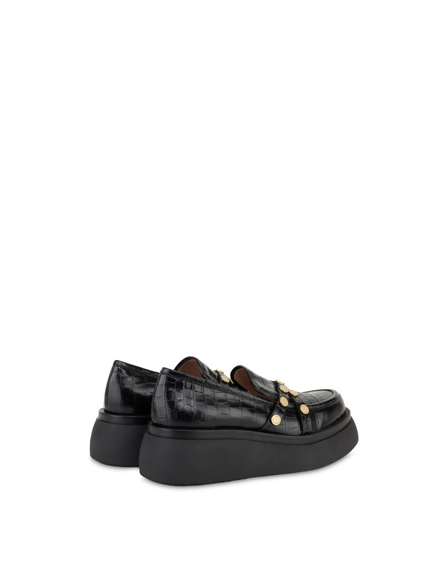Royal Penny moccasins with crocodile print Photo 3