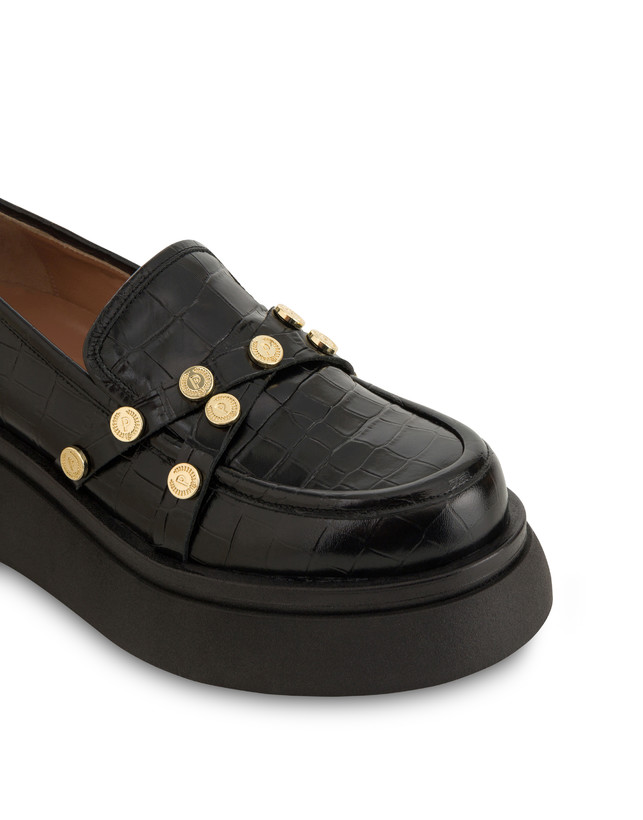 Royal Penny moccasins with crocodile print Photo 4
