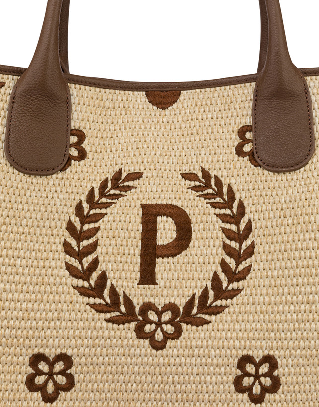 Tote bag in paglia Macro Heritage Big Photo 5