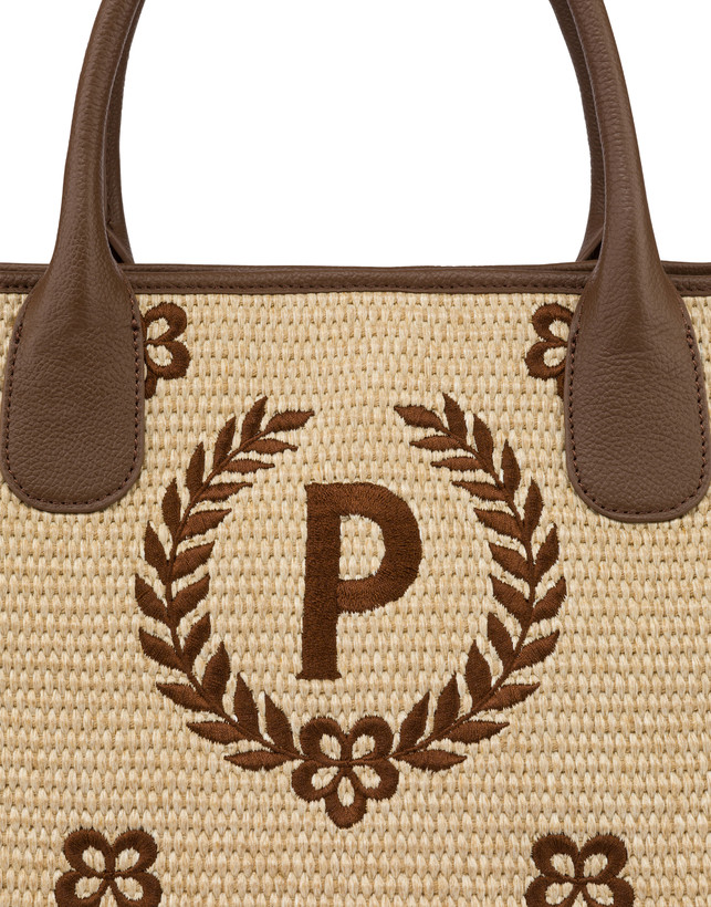 Tote bag in paglia Macro Heritage Small Photo 5