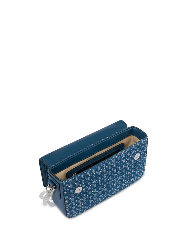 Candy denim bag with sequins and oversized chain Photo 4