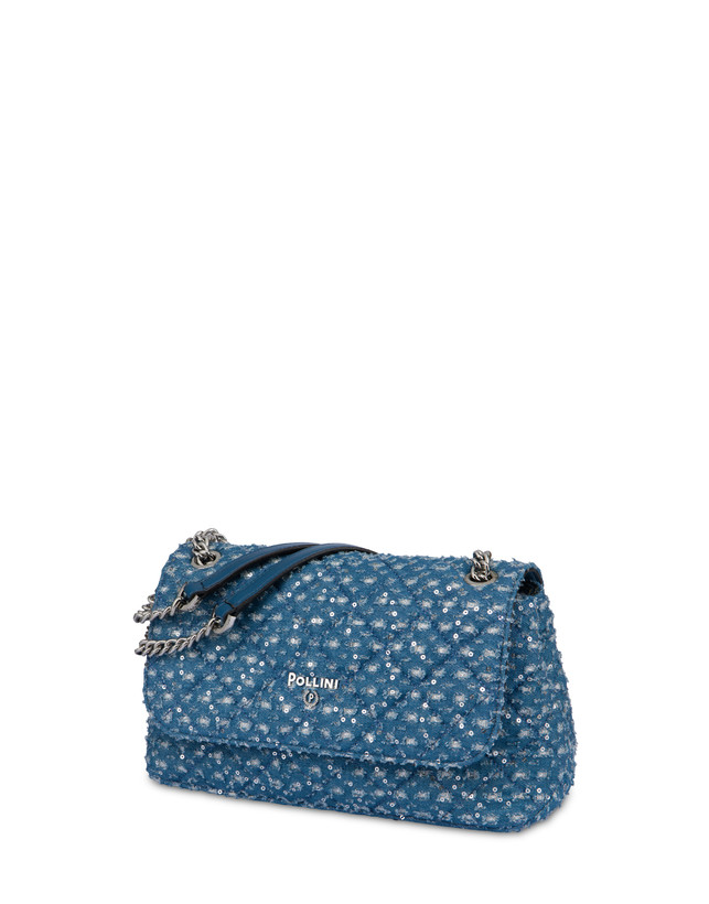 Borsa a spalla in denim con paillettes Waltzer Night Photo 2