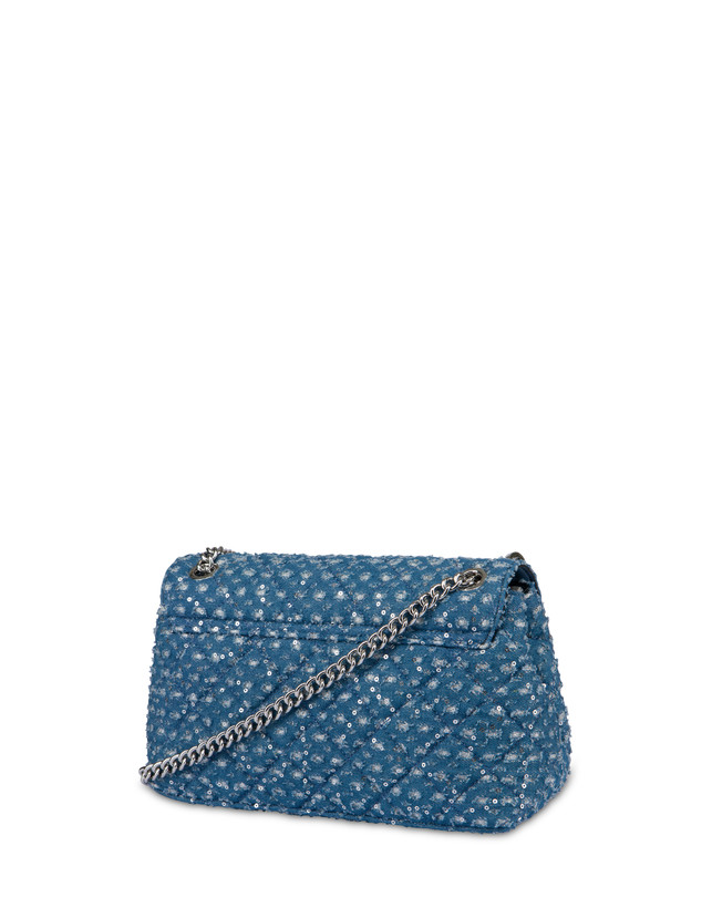 Borsa a spalla in denim con paillettes Waltzer Night Photo 3