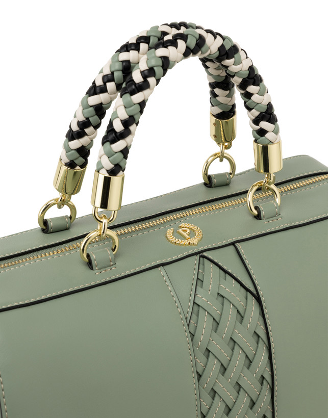 Agadir double handle bag with woven insert Photo 5