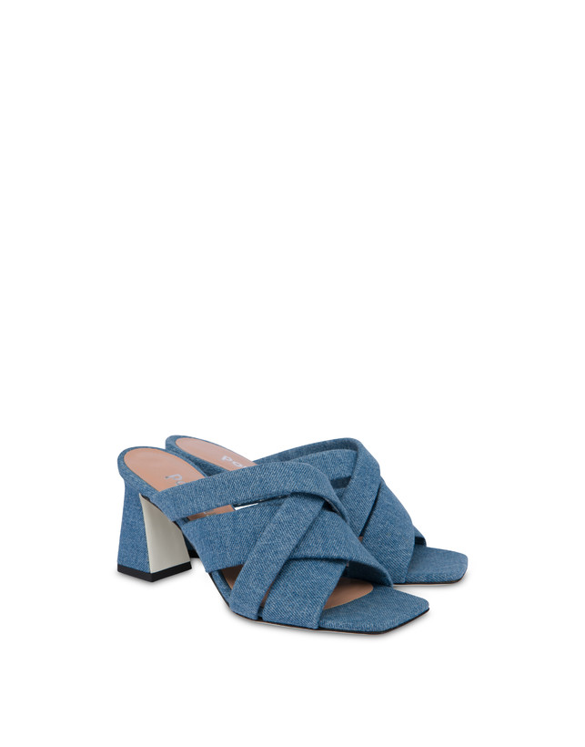 Mules con tacco in tessuto denim Photo 2