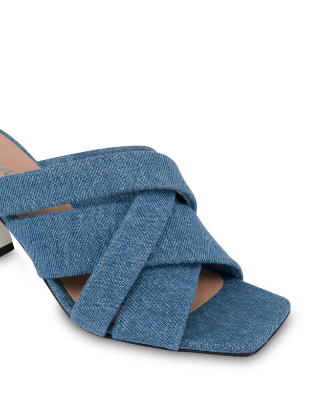 Mules con tacco in tessuto denim Photo 4