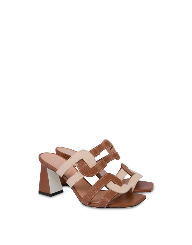Interlock calfskin heeled mules Photo 2