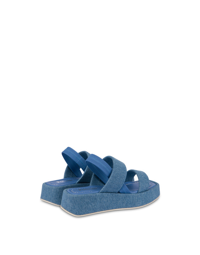 Sandali flatform in tessuto denim Photo 3