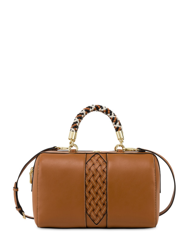 Agadir double handle bag with woven insert Photo 1