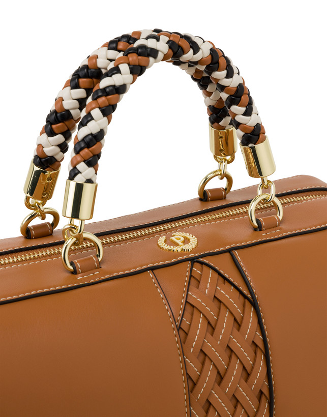 Agadir double handle bag with woven insert Photo 5