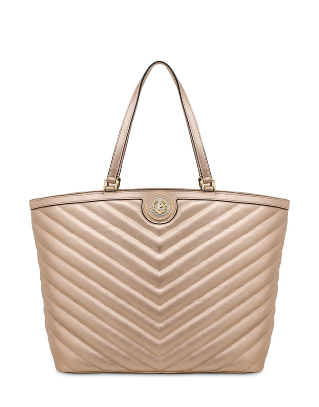 Pollini Tote Bag Matelassé Sunbeam Rose Gold