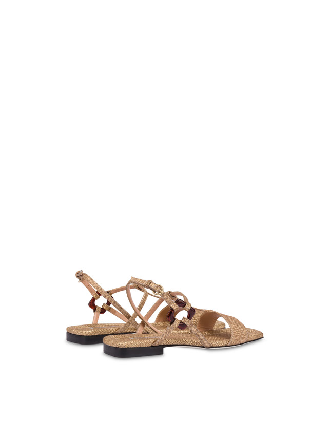 Between The Lines flat sandals in python-print calfskin Photo 3