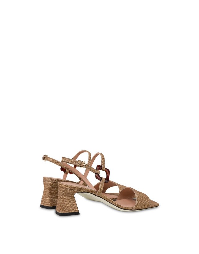 Between The Lines weave print calfskin sandals Photo 3