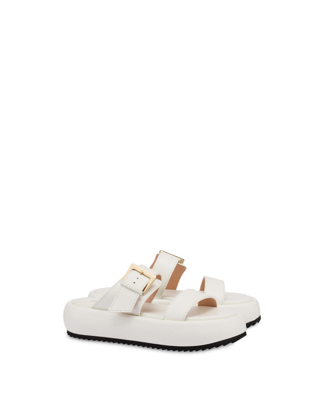 Ethos flatform sandals in tumbled calfskin Photo 2