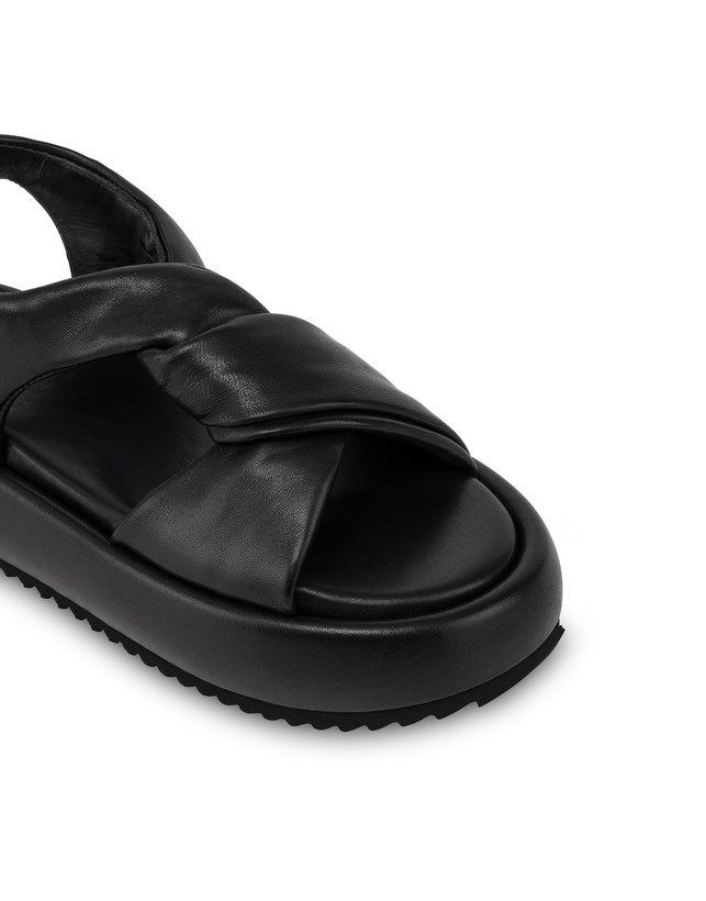 Leather flatform sandals deals