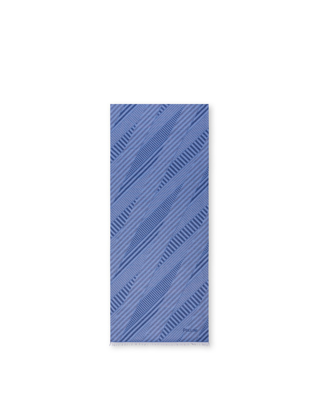 Schal aus Baumwollmischung mit Stripes-Druck Photo 1