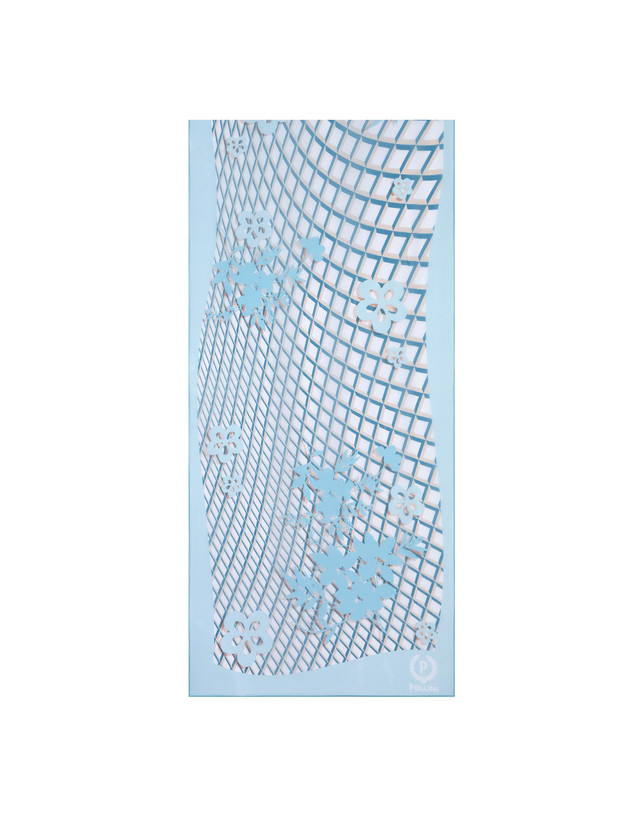 Silk scarf with Flowery Mesh print Photo 1