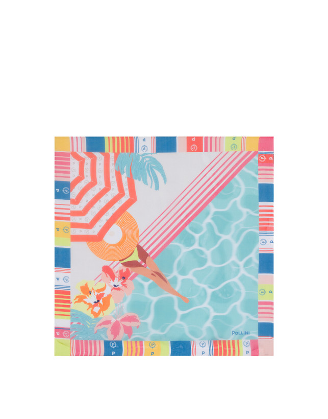 Silk scarf with Summer print Photo 2