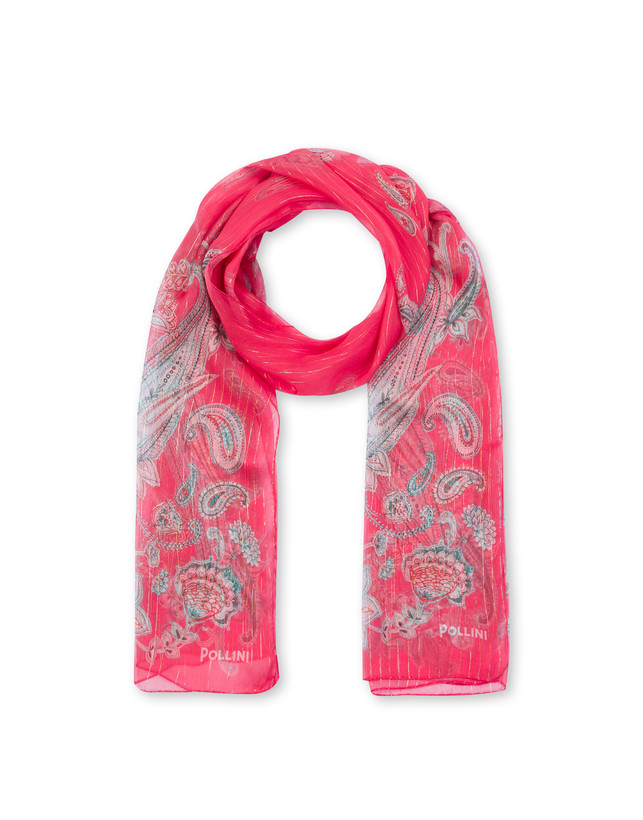 Silk blend scarf with Paisley print Photo 2