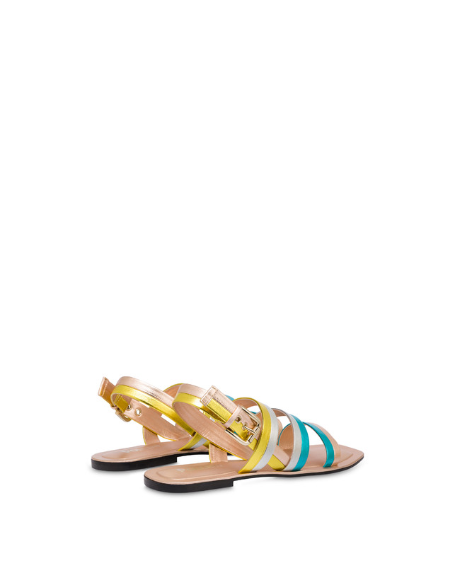 Rainbow patent nappa flat sandals Photo 3