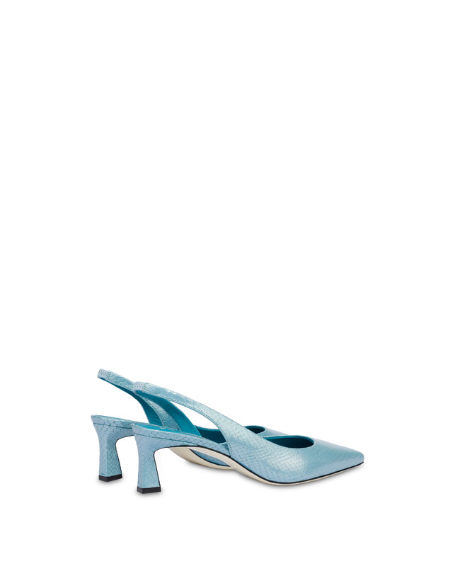 Slingback con stampa pitone iridescente Cote d'Azur Photo 3