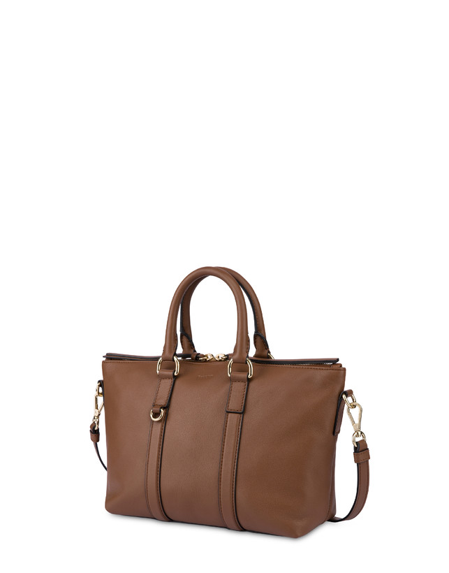 Minimal small double-handle calfskin bag Photo 2