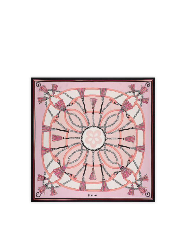 Foulard in seta con stampa con nappe Photo 2