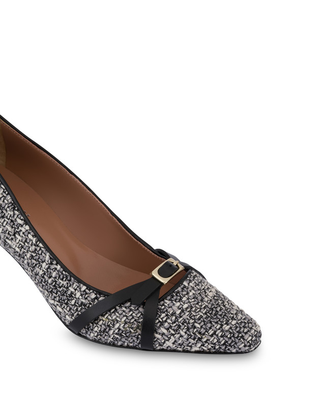 Double U Pump in Tweed + Calfskin Photo 4