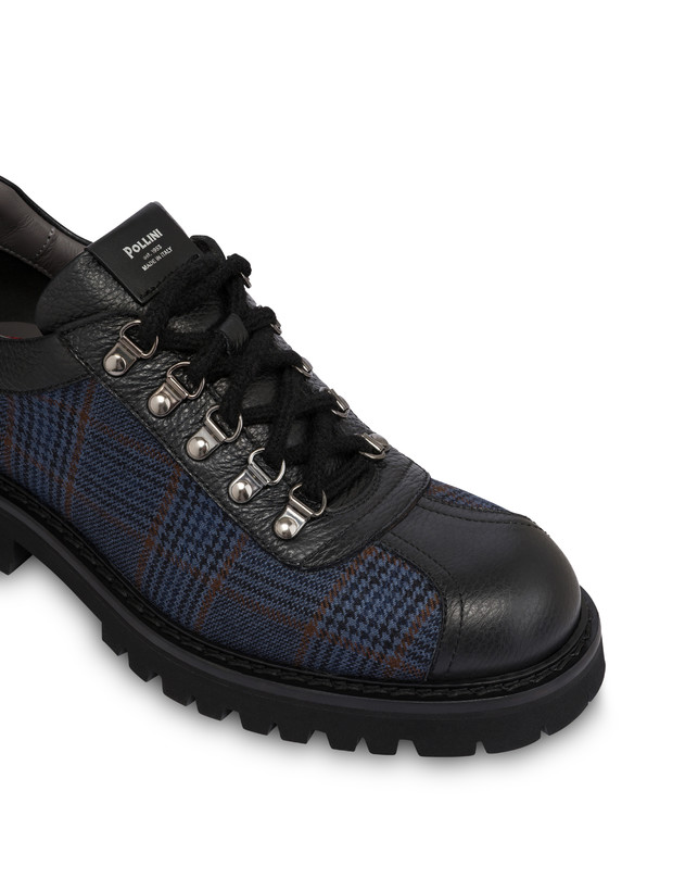 Low Budapest Boot in Wool Fabric and Tumbled Calfskin with Deerskin Pattern Photo 5