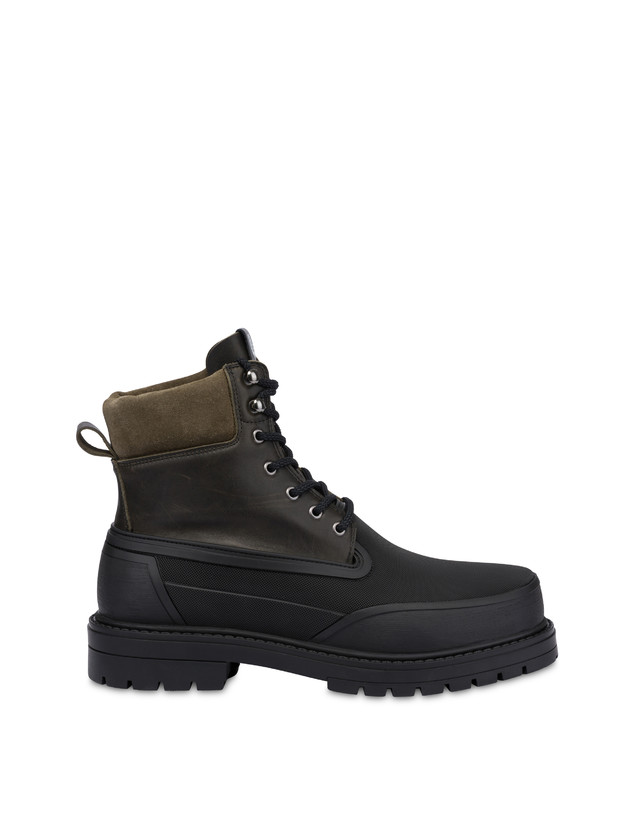 Ice Cracker Combat Boot in Calfskin and Split Leather Photo 1