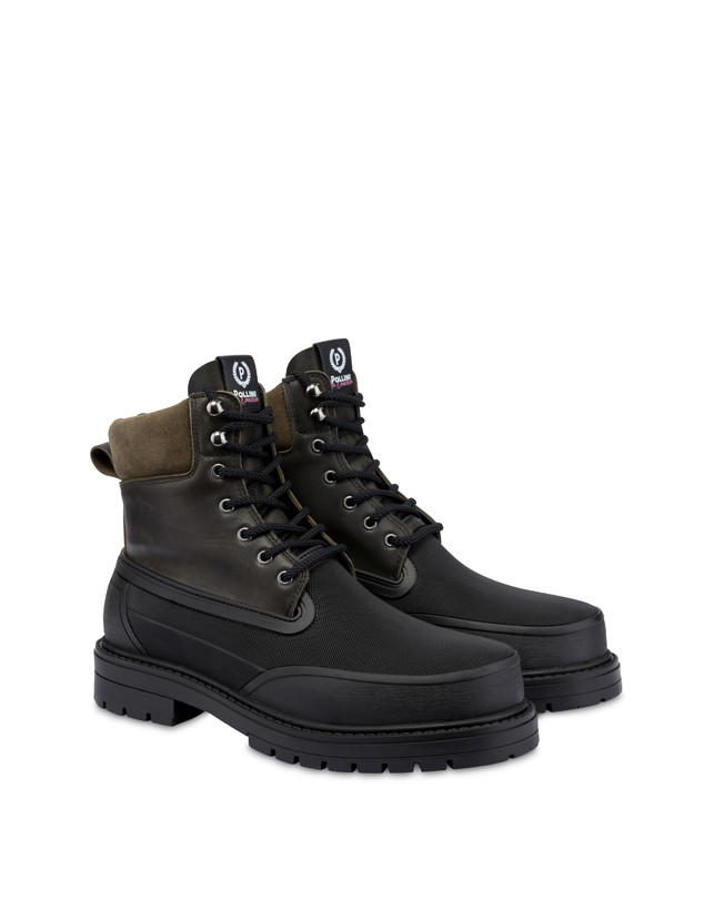 Ice Cracker Combat Boot in Calfskin and Split Leather Photo 2