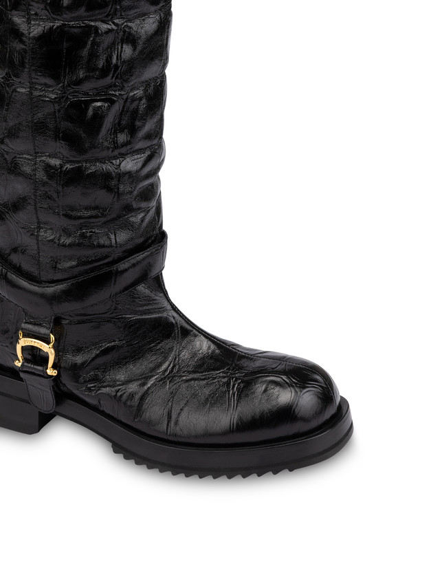 Over the Knee Boot Mia in Vitello stampato cocco Photo 4