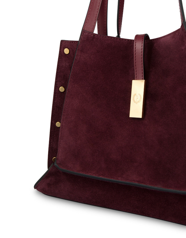 Austin Small Double Handle Bag in Split Leather Photo 4