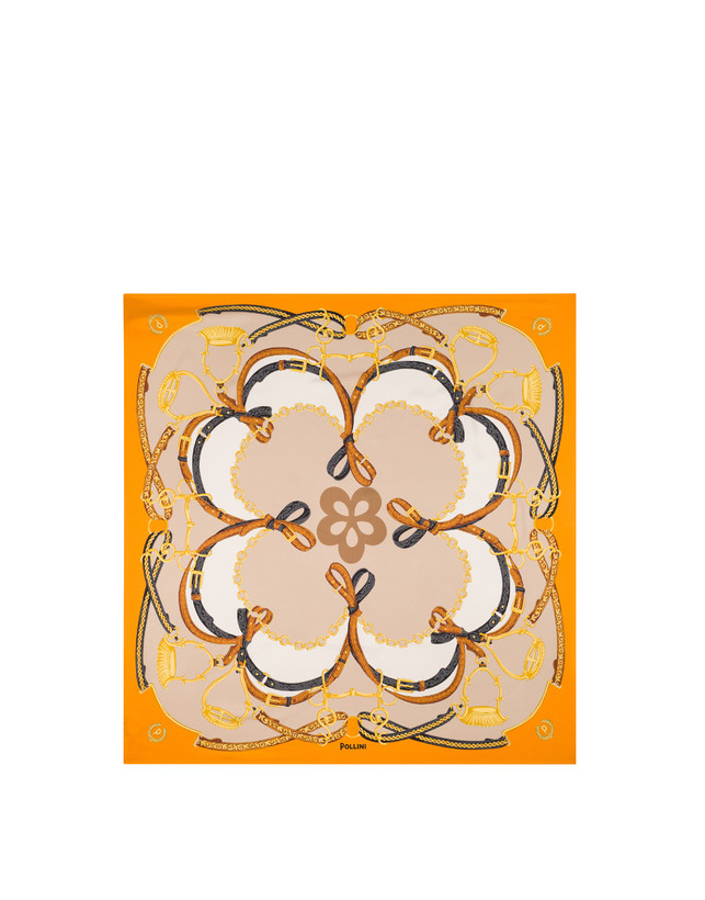 Foulard in seta con stampa cinghie e staffe Photo 1