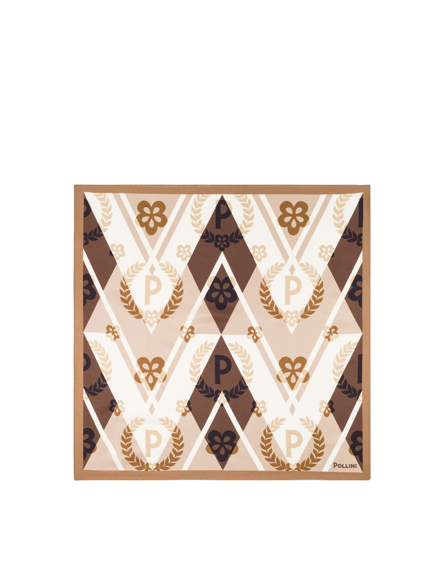 Foulard in seta con motivo Chevron Photo 1