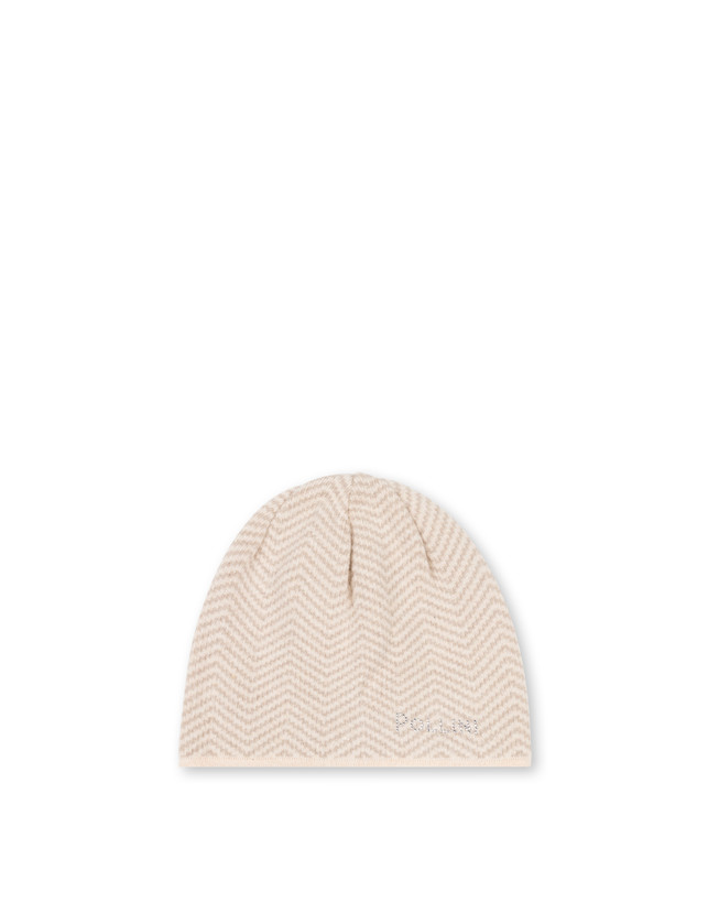 Morbido cappello in misto lana con stampa chevron Photo 1