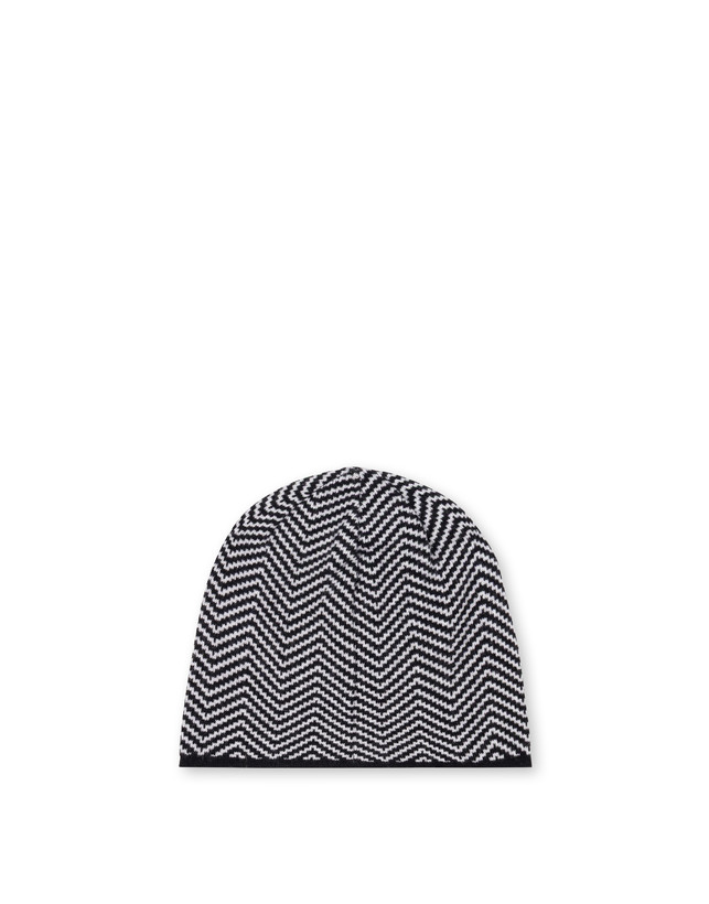 Morbido cappello in misto lana con stampa chevron Photo 2