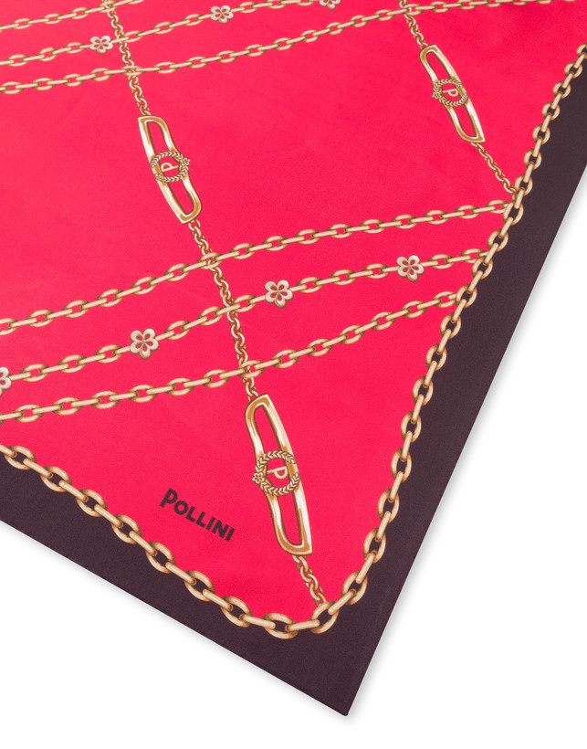 Foulard in seta con stampa catene Photo 3
