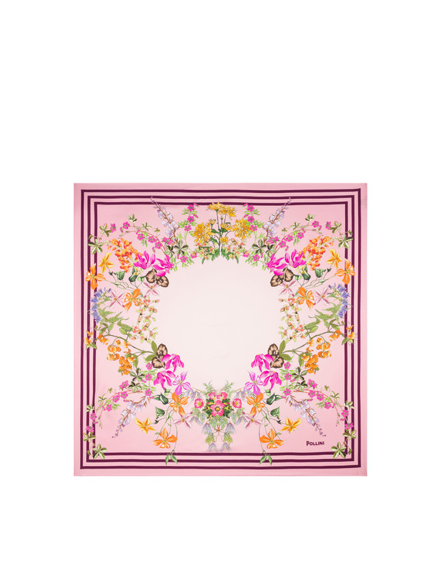 Foulard in seta con stampa floreale Photo 1