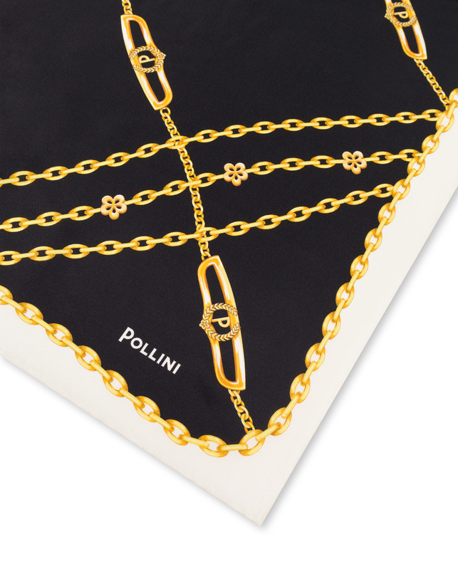 Foulard in seta con stampa catene Photo 3