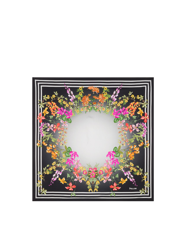 Foulard in seta con stampa floreale Photo 1
