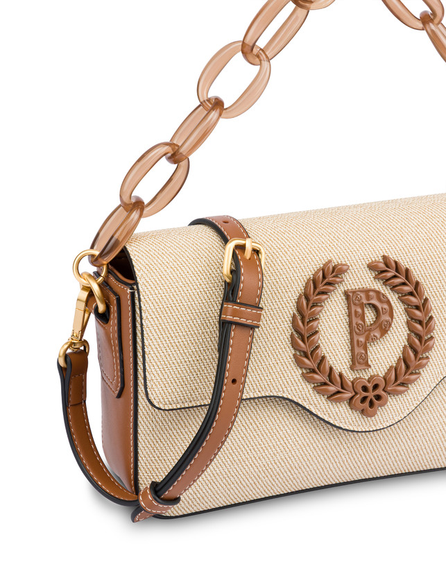 Candy bag with oversized chain in Canvas Photo 4