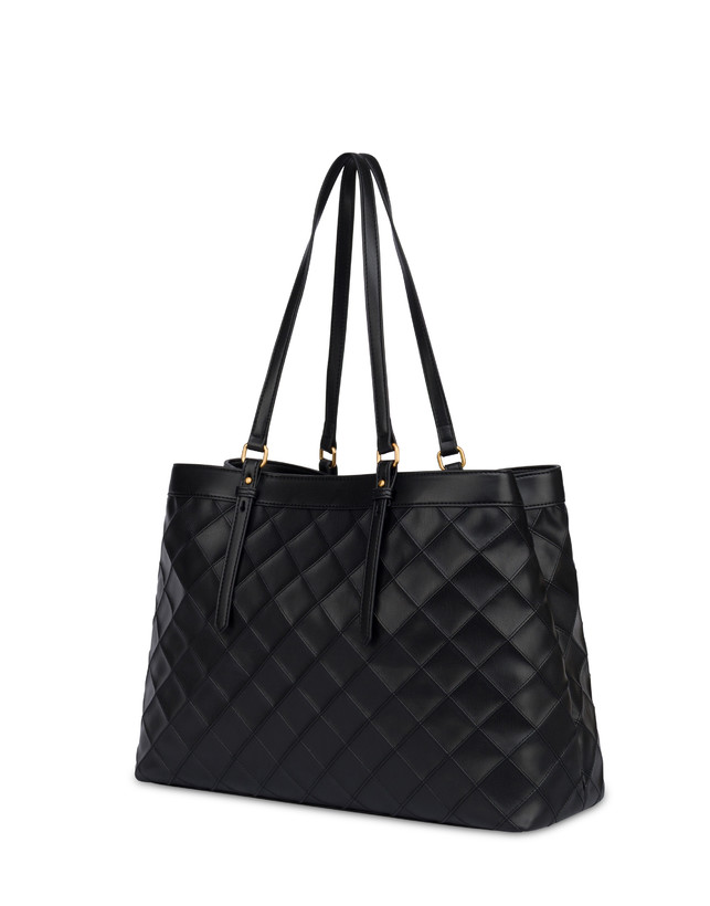 Double Handle Drop Bag in Matelassé (Quilted) Faux Leather Photo 2