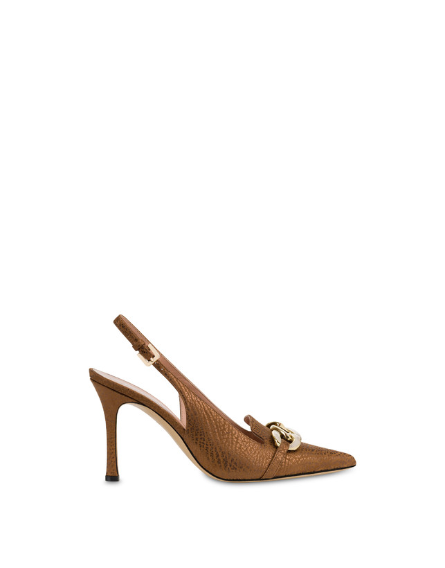 Pump Chain Light in bark-colored calf leather Photo 1