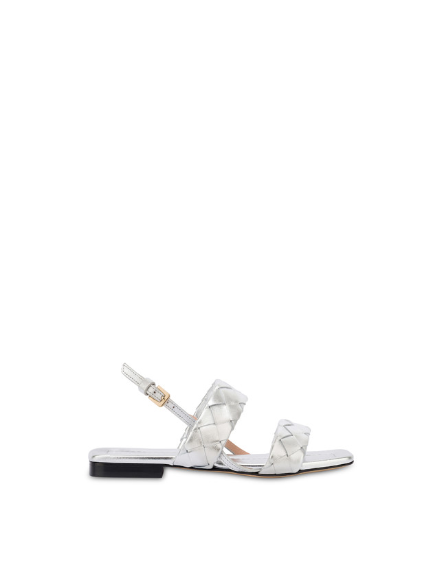 Flat Sandal Dama in Laminated Nappa Photo 1