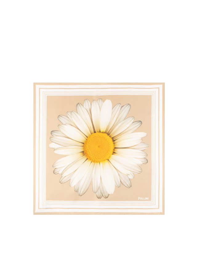 Foulard In Seta Con Stampa margherita over Photo 2