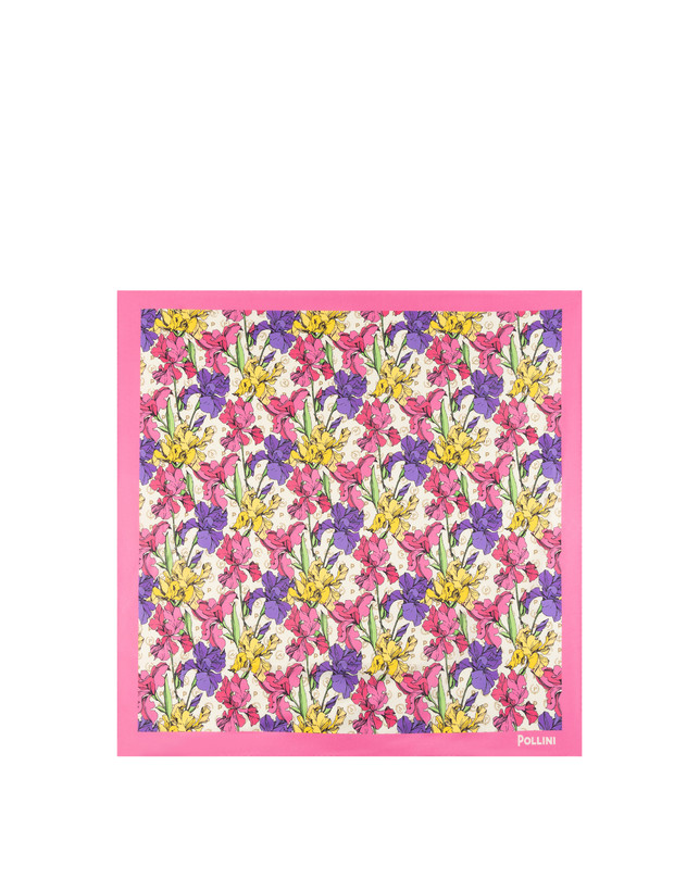 Foulard In Seta Con Stampa floreale multicolor Photo 2