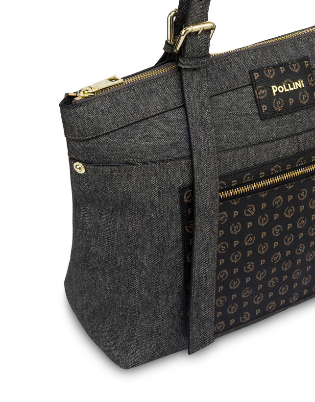 Indigo shoulder bag in PU Photo 4