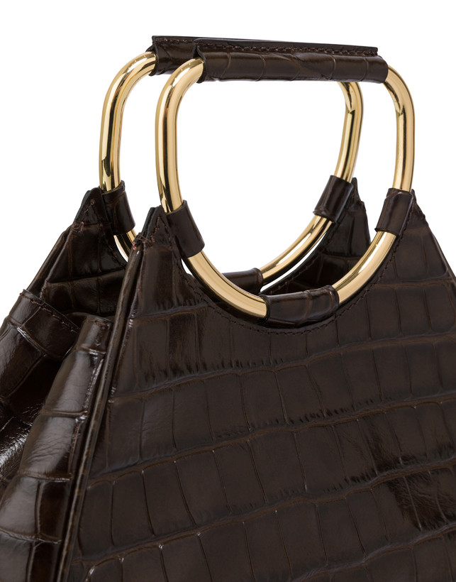 Handtasche Armour aus Kalbsleder mit Krokodildruck Photo 4