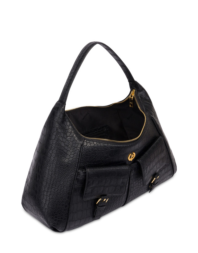 Schultertasche Urban Pocket aus PU-Krokodil Photo 3